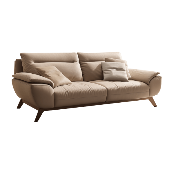 Mid Century Leather Sofa - Image 2